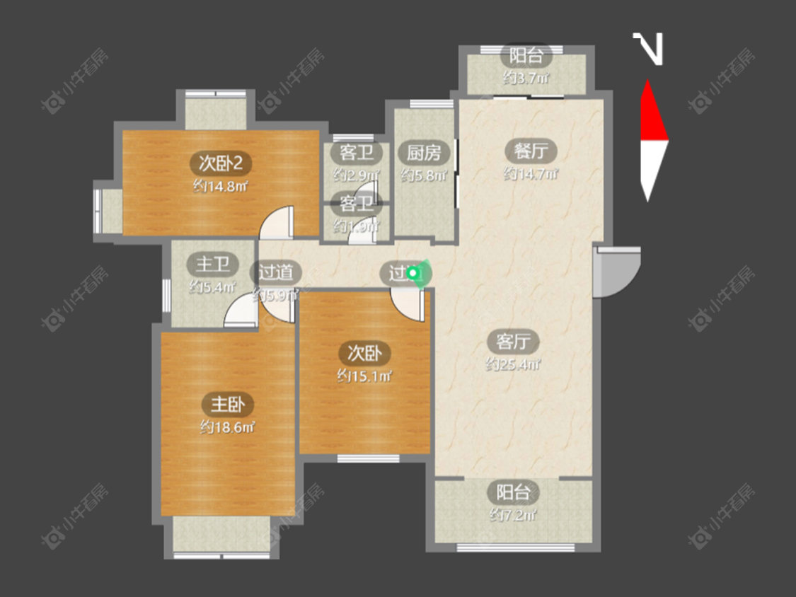 常州大名城南区在售二手房源户型图_小牛看房