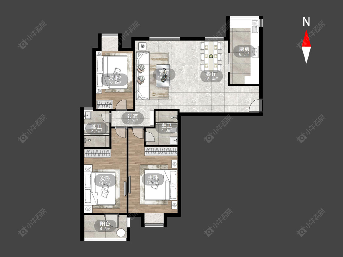 绿园爱舍南区房源户型图 常州绿园爱舍南区在售二手房源户型图_小牛看房