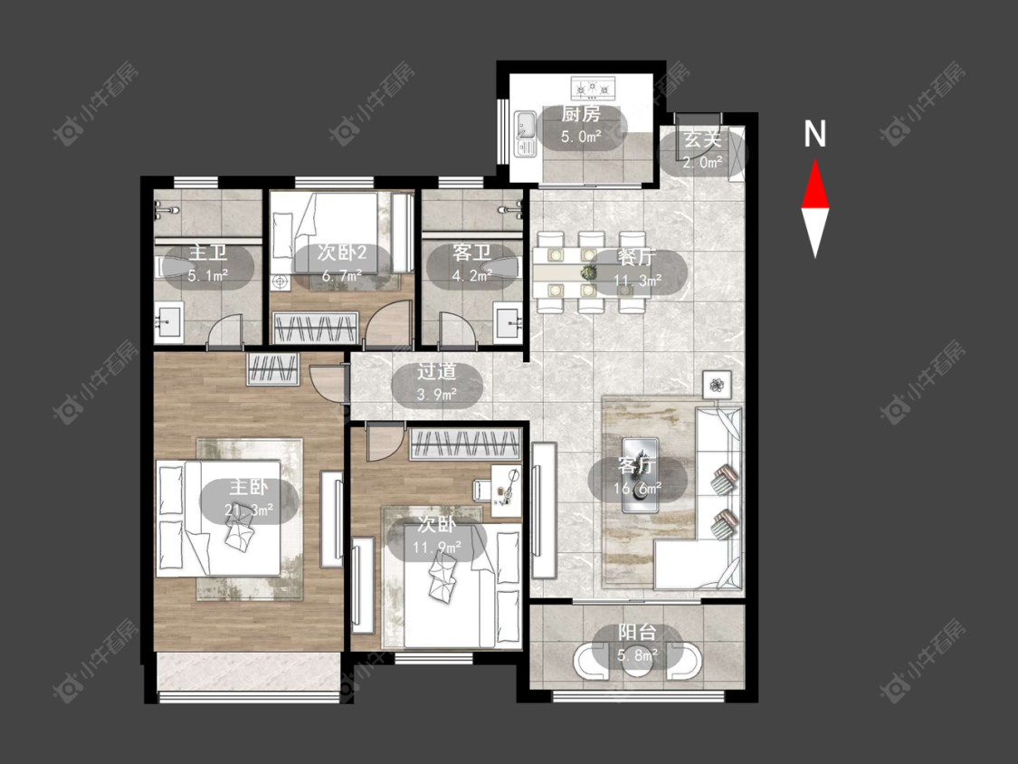 常州百馨西苑五期在售二手房源户型图_小牛看房
