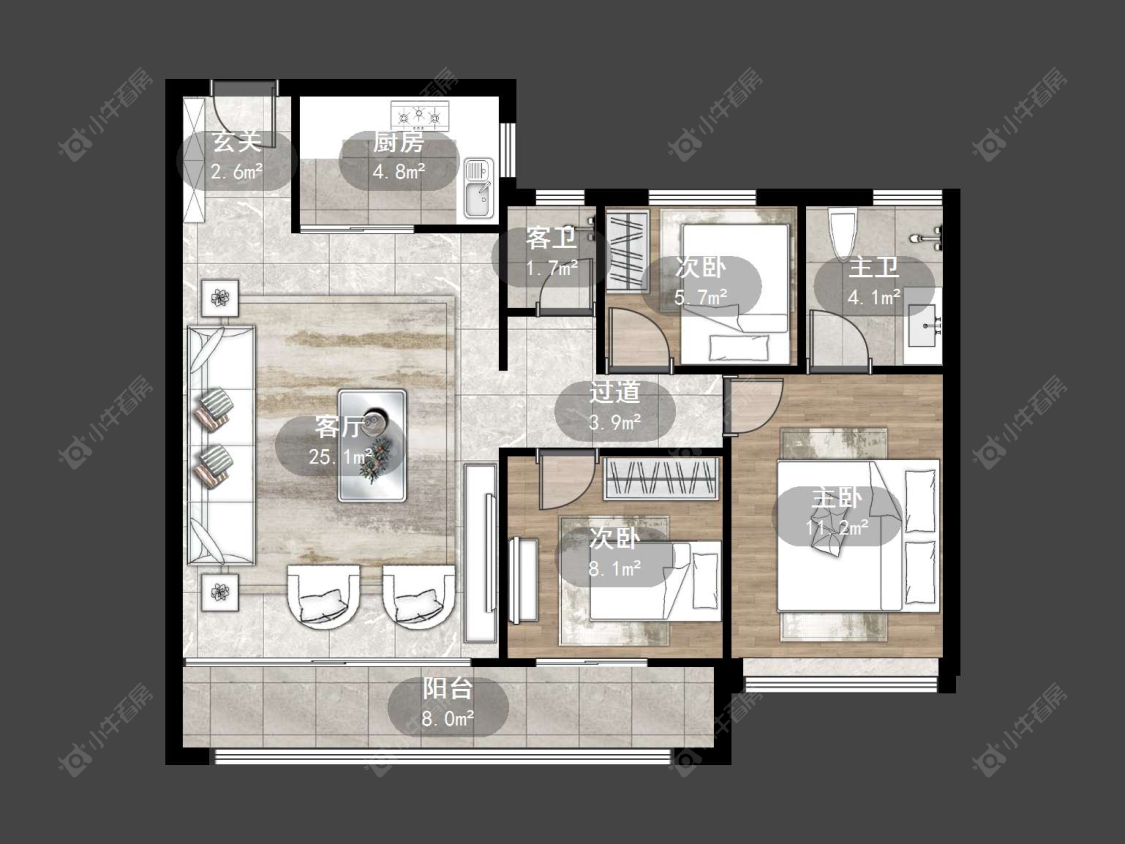 丹阳远洋心里在售二手房源户型图_小牛看房