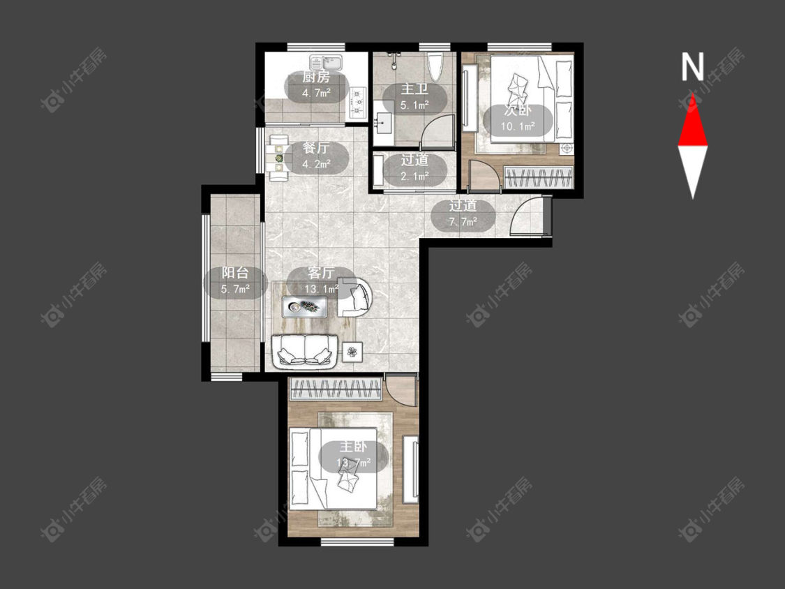龙德花园房源户型图 常州龙德花园在售二手房源户型图_小牛看房