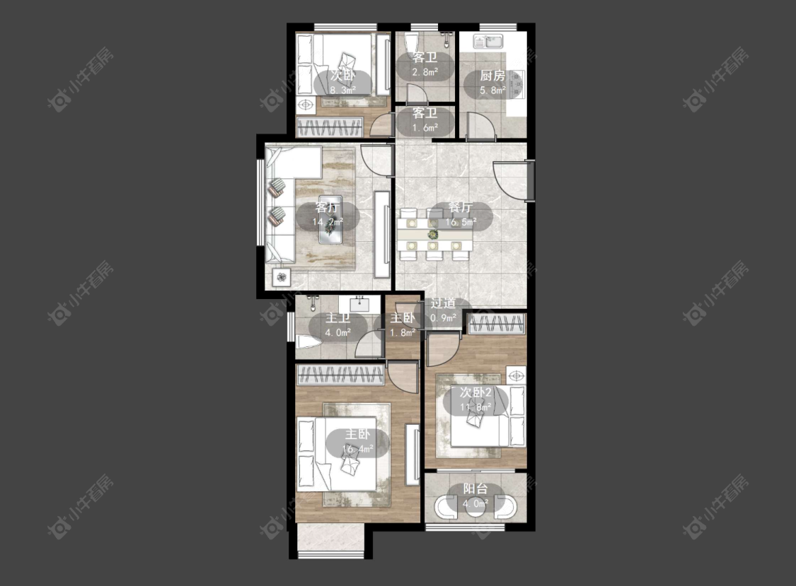 常州百馨西苑五期在售二手房源户型图_小牛看房