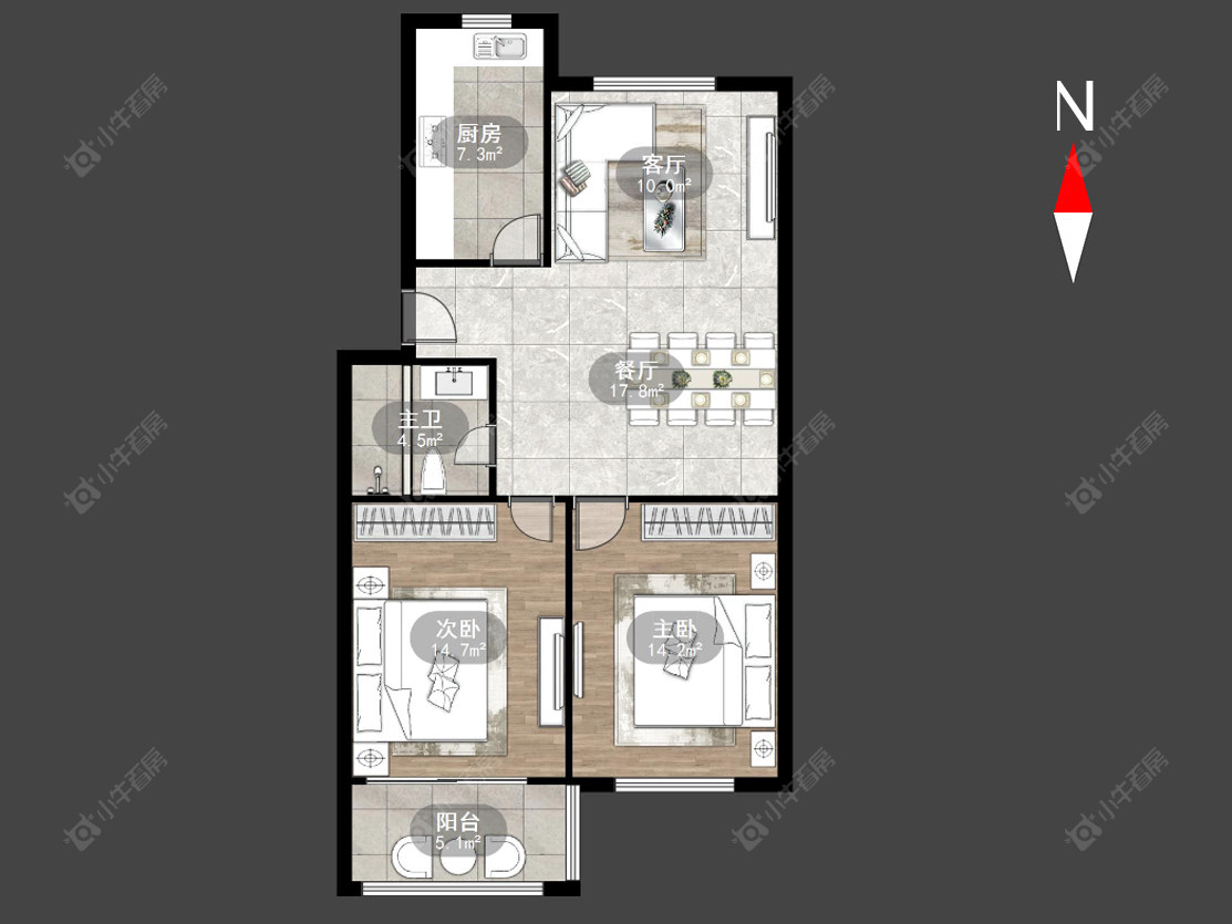 常州朝阳花园在售二手房源户型图_小牛看房