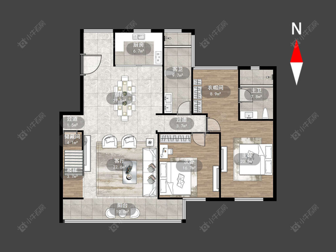 新城郡未来房源户型图 常州新城郡未来在售二手房源户型图_小牛看房