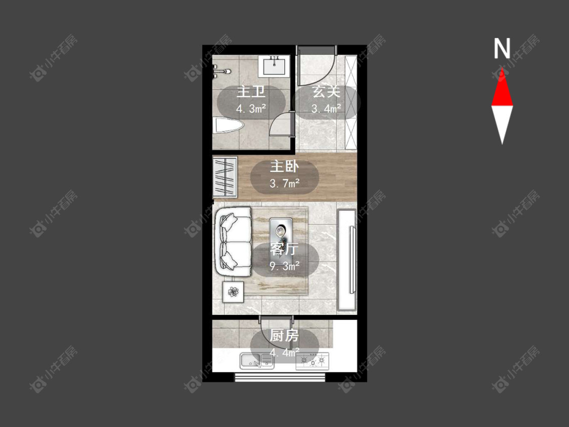 九洲花园四期房源户型图 常州九洲花园四期在售二手房源户型图_小牛看房