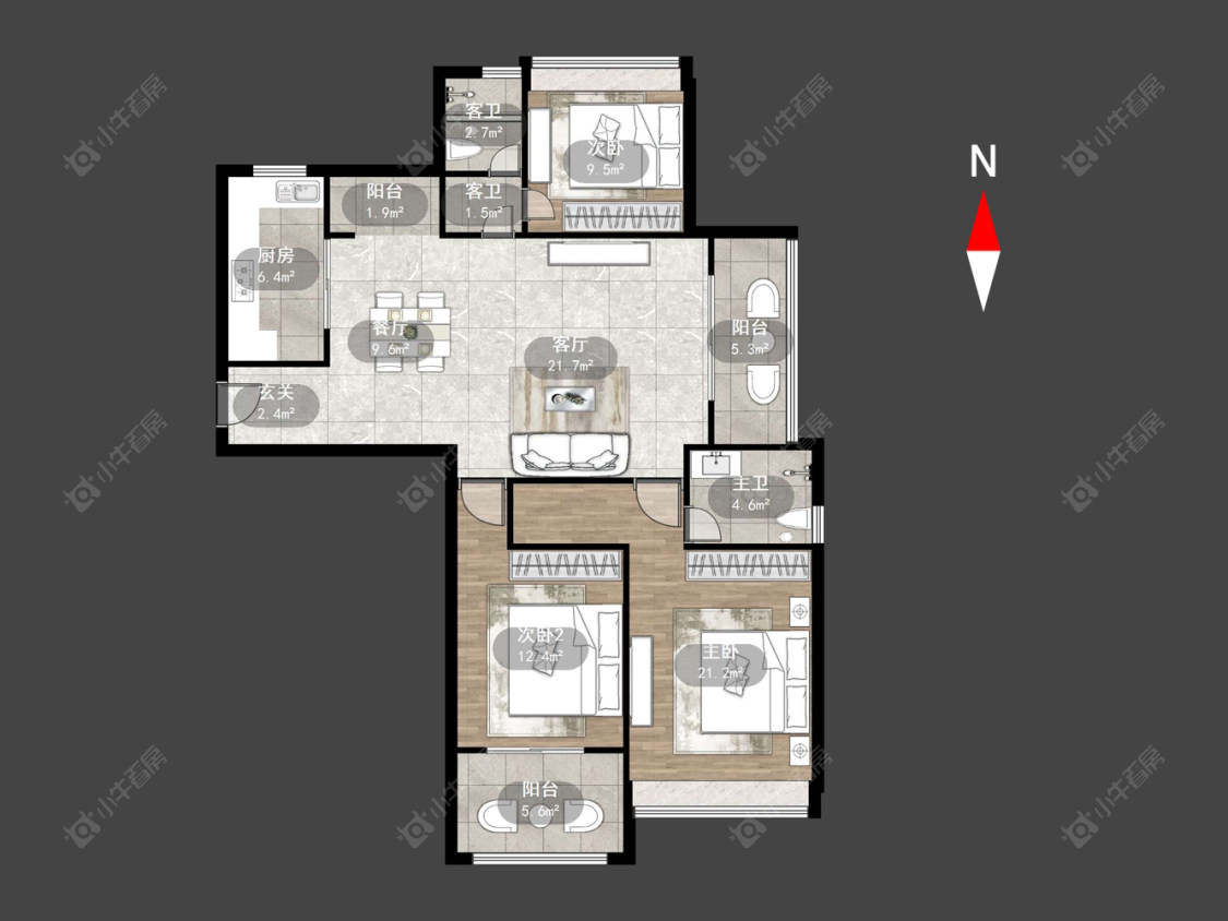 常州凤凰名城在售二手房源户型图_小牛看房