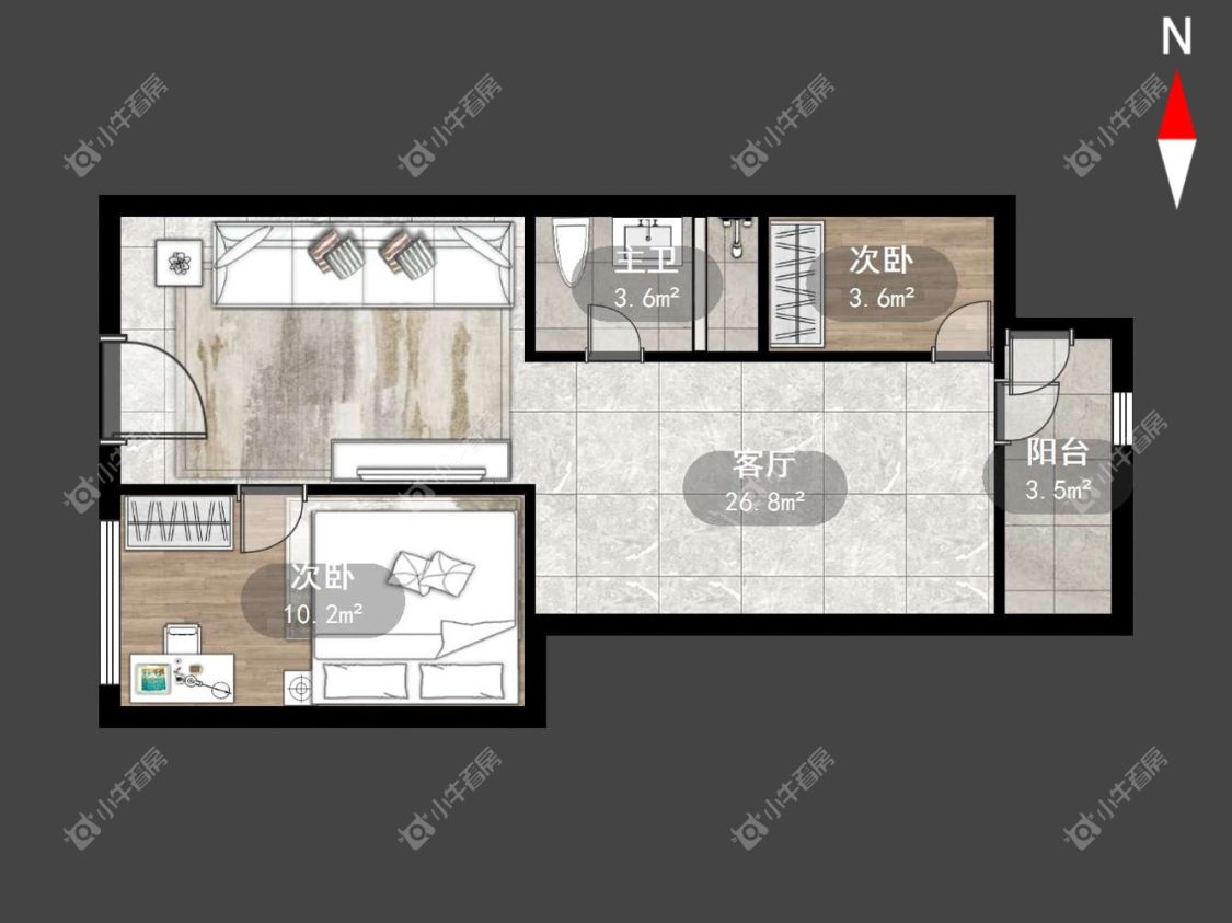 常州杨柳巷小区在租房源户型图_小牛看房