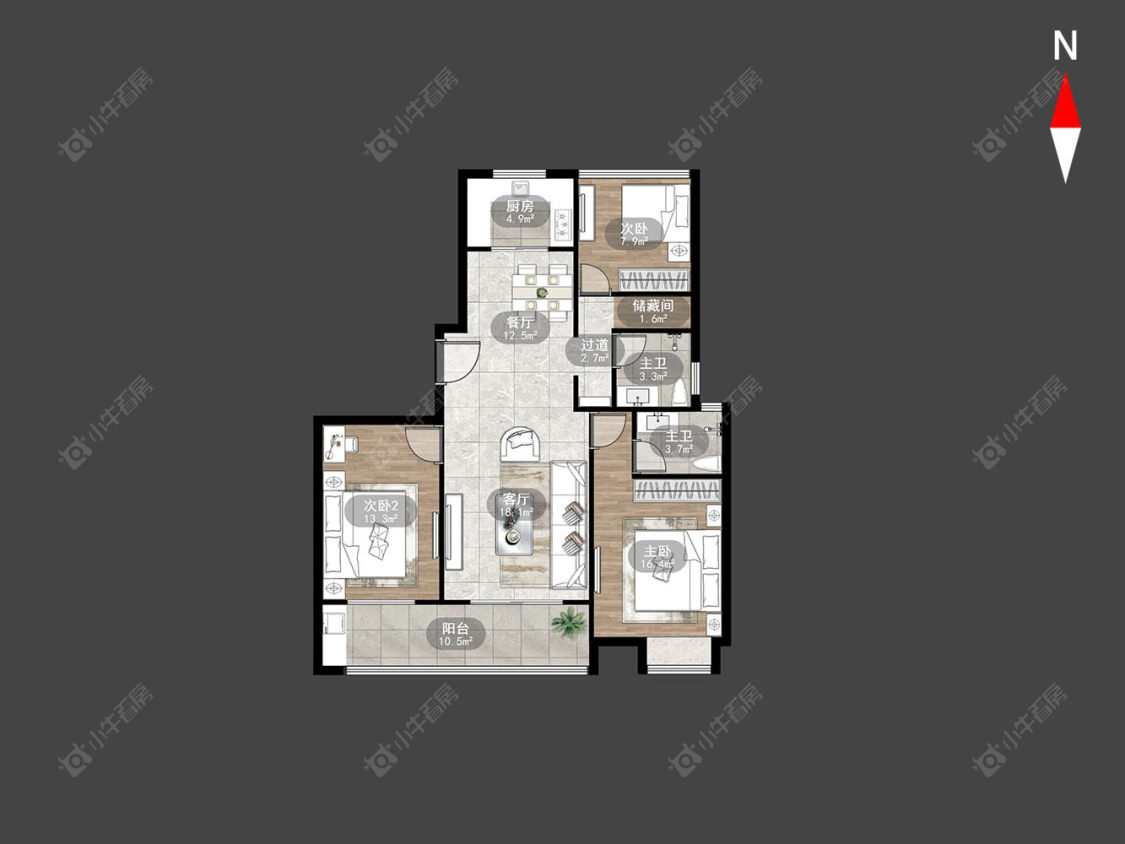 梧桐香郡二期房源户型图 常州梧桐香郡二期在售二手房源户型图_小牛看房