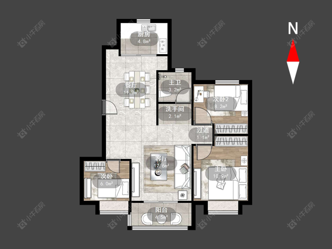 天奕云著房源户型图 常州天奕云著在售二手房源户型图_小牛看房