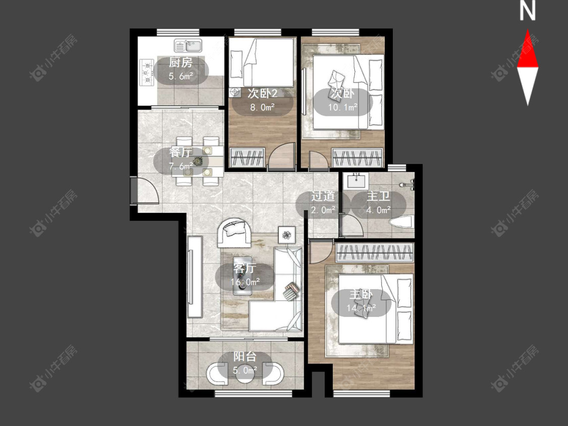常州香溢紫郡二期在售二手房源户型图_小牛看房