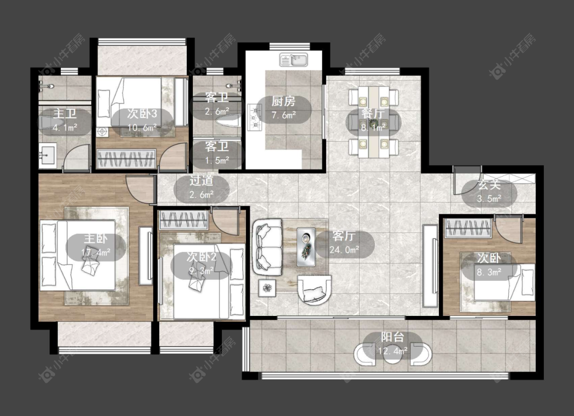 常州碧桂园碧玥和鸣在售二手房源户型图_小牛看房
