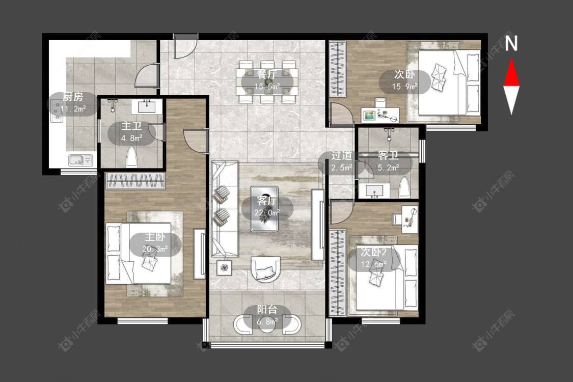 星河国际一区房源户型图 常州星河国际一区在售二手房源户型图_小牛看房