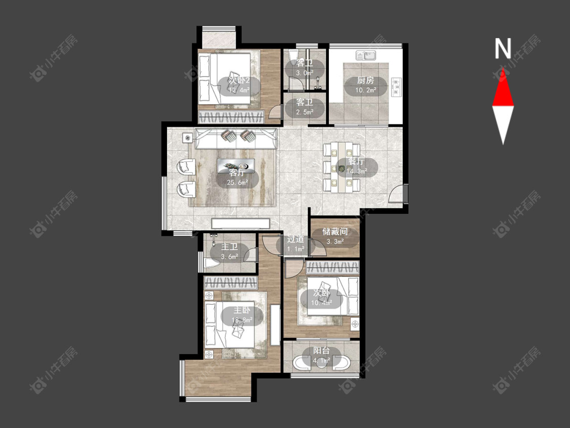 滨江明珠城东区房源户型图 常州滨江明珠城东区在售二手房源户型图_小牛看房