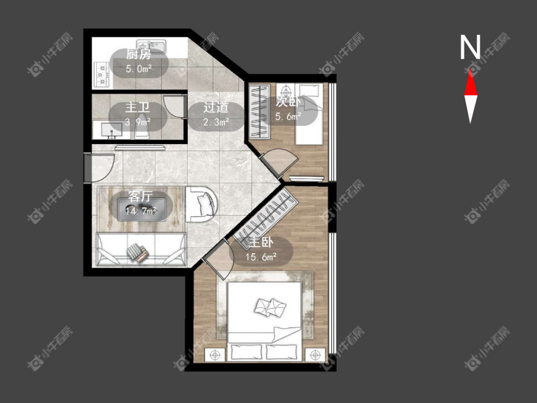 常州高成天鹅湖（公寓）在租房源室内图_小牛看房