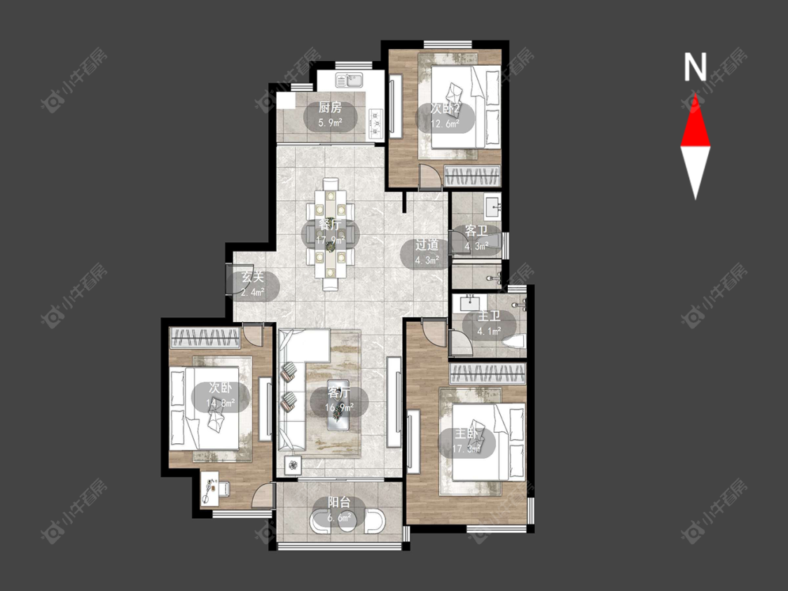 常州府翰苑西区在售二手房源户型图_小牛看房