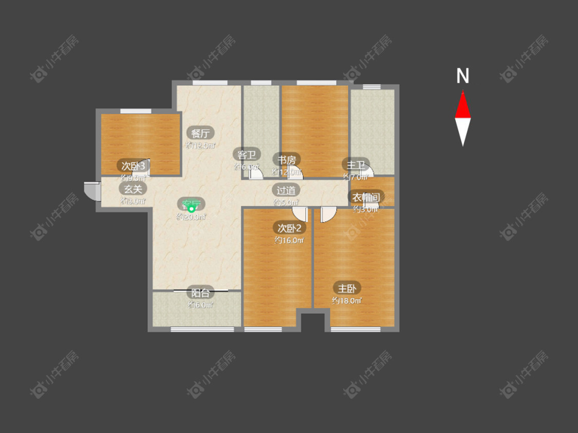 常州世茂香槟湖三期在售二手房源户型图_小牛看房