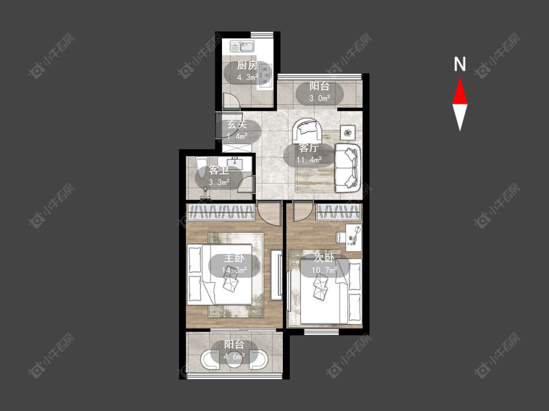 红梅东村房源户型图 常州红梅东村在售二手房源户型图_小牛看房