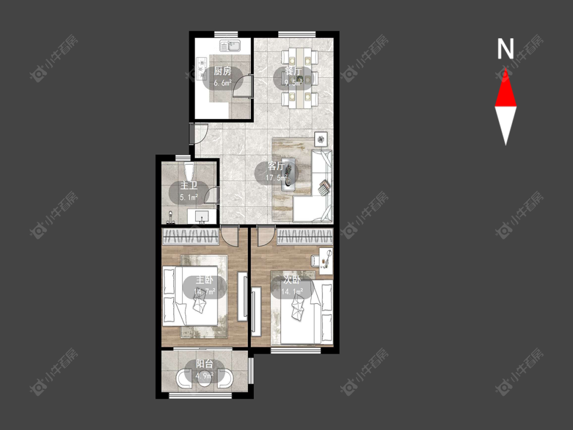 常州前桥新村在售二手房源户型图_小牛看房