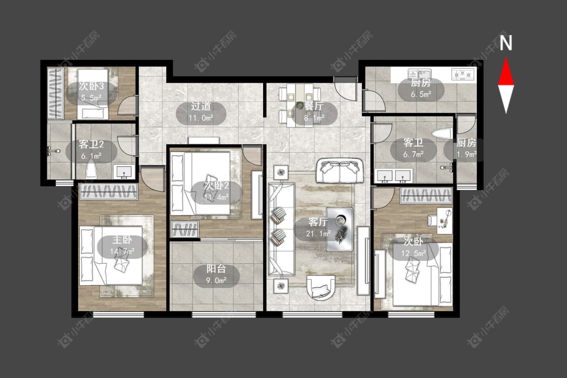 常州外滩1号在售二手房源户型图_小牛看房