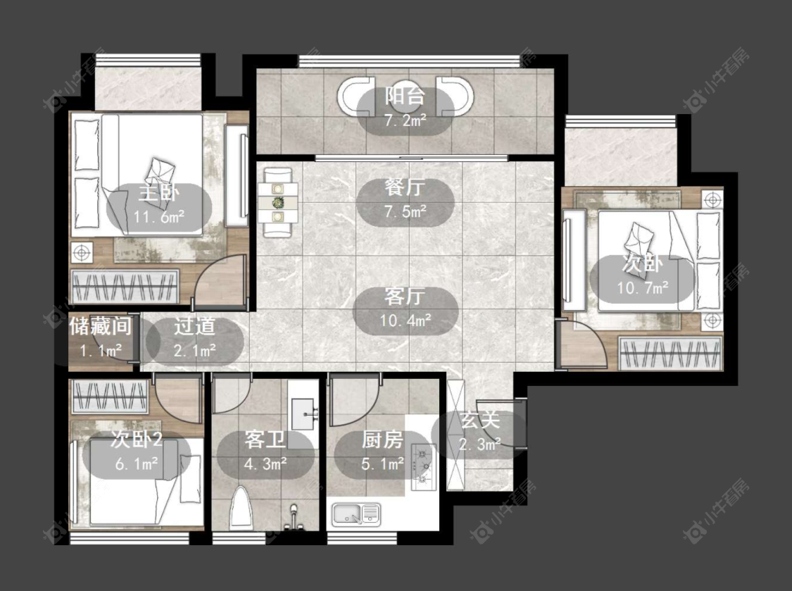 万科弘阳君望甲第房源户型图 常州万科弘阳君望甲第在售二手房源户型图_小牛看房