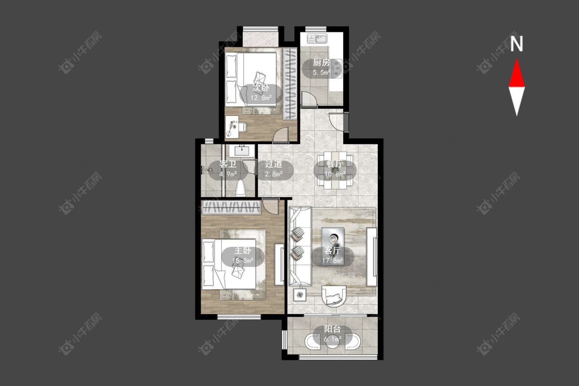 四季新城南苑房源户型图 常州四季新城南苑在售二手房源户型图_小牛看房