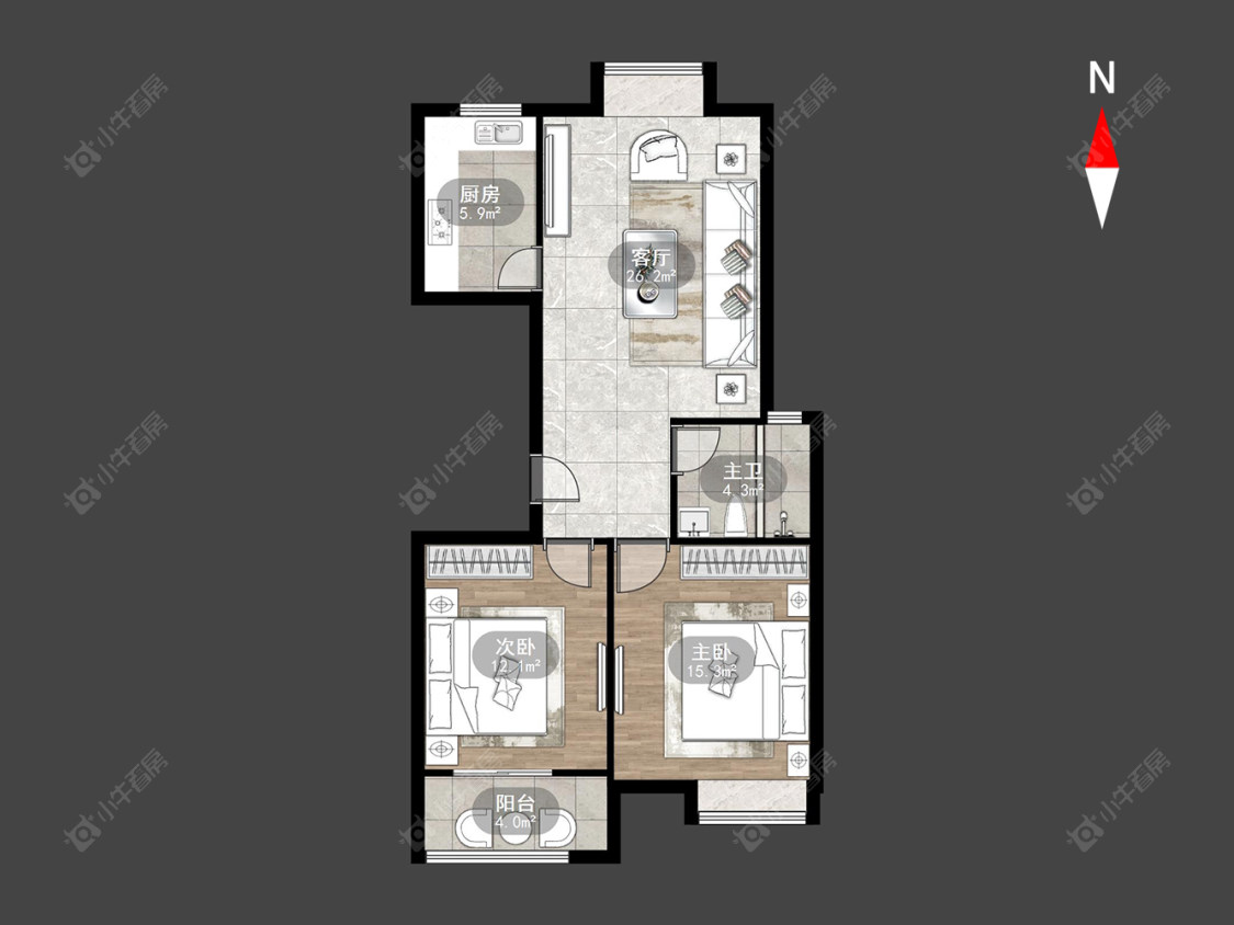 常州荆川里续建在售二手房房源户型图_小牛看房