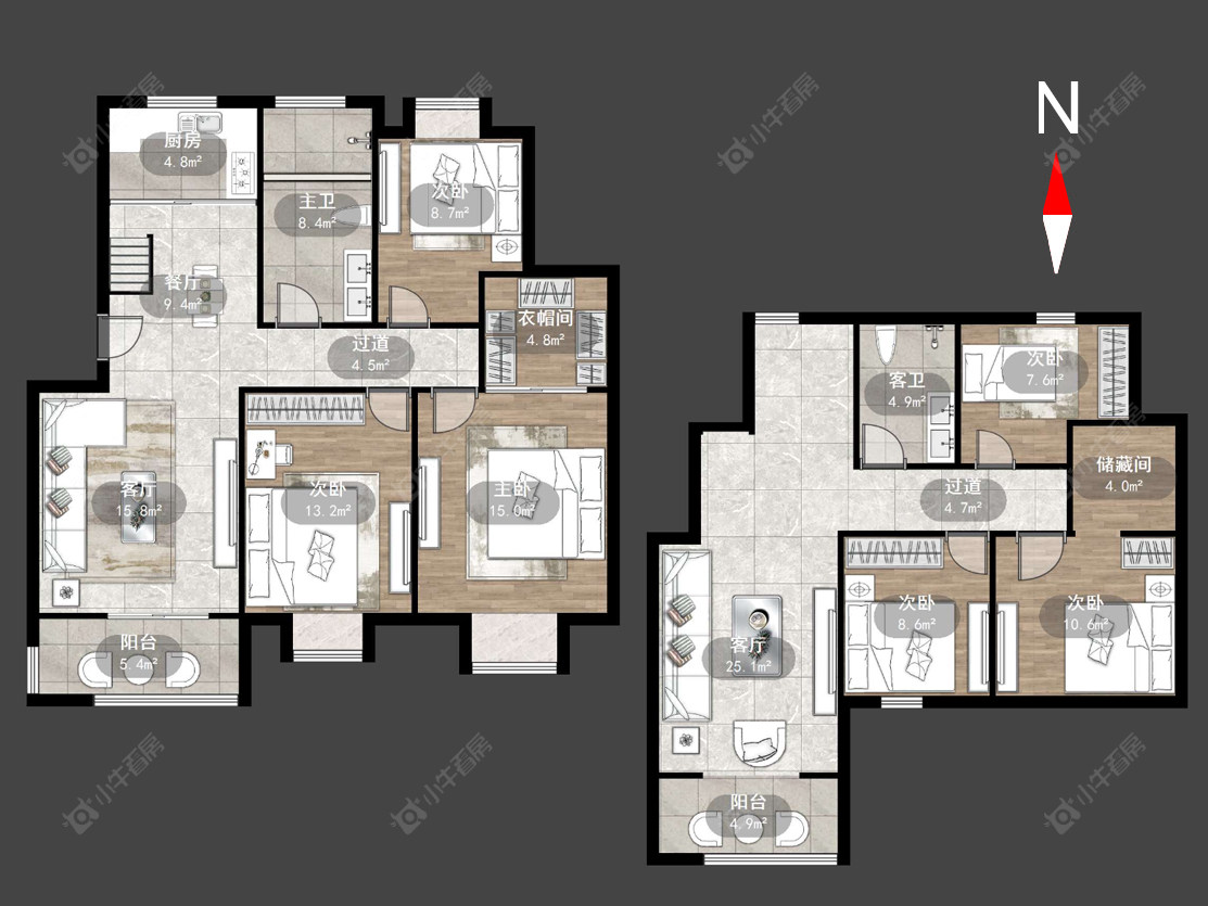常州采菱公寓在售二手房源户型图_小牛看房