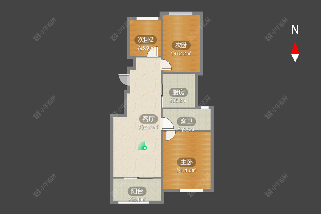 常州新城春天里在售二手房源户型图_小牛看房