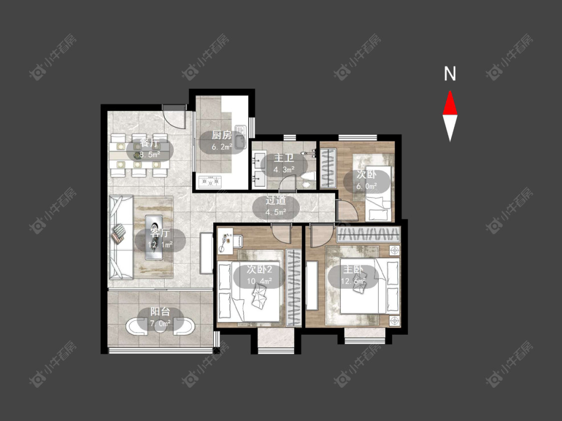 世茂香槟湖四期房源户型图 常州世茂香槟湖四期在售二手房源户型图_小牛看房
