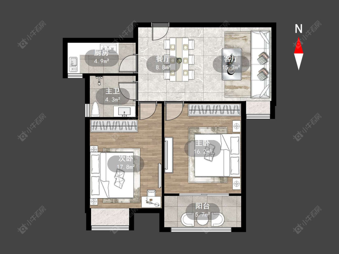 常州绿都万和城三区在售二手房源户型图_小牛看房
