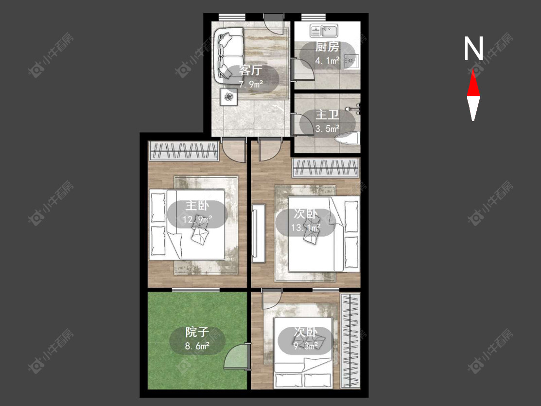 常州清凉新村在售二手房源户型图_小牛看房