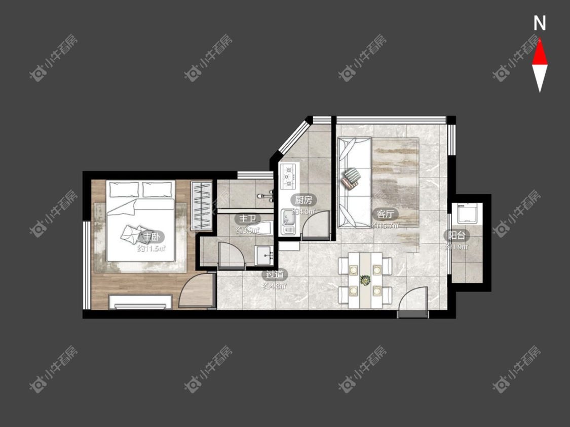 常州香江壹品在租房源室内图_小牛看房