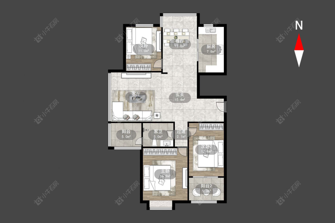 常州新城南都御苑在售二手房源户型图_小牛看房
