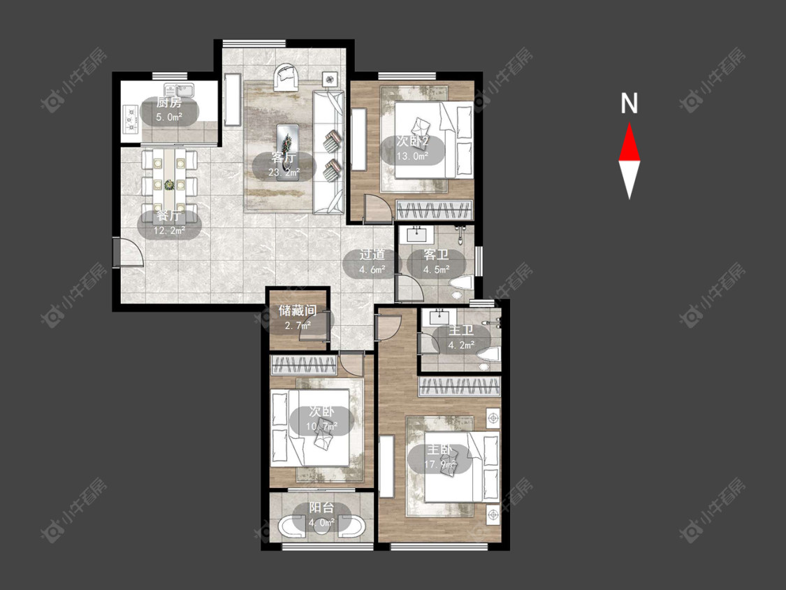 华山苑房源户型图 常州华山苑在售二手房源户型图_小牛看房
