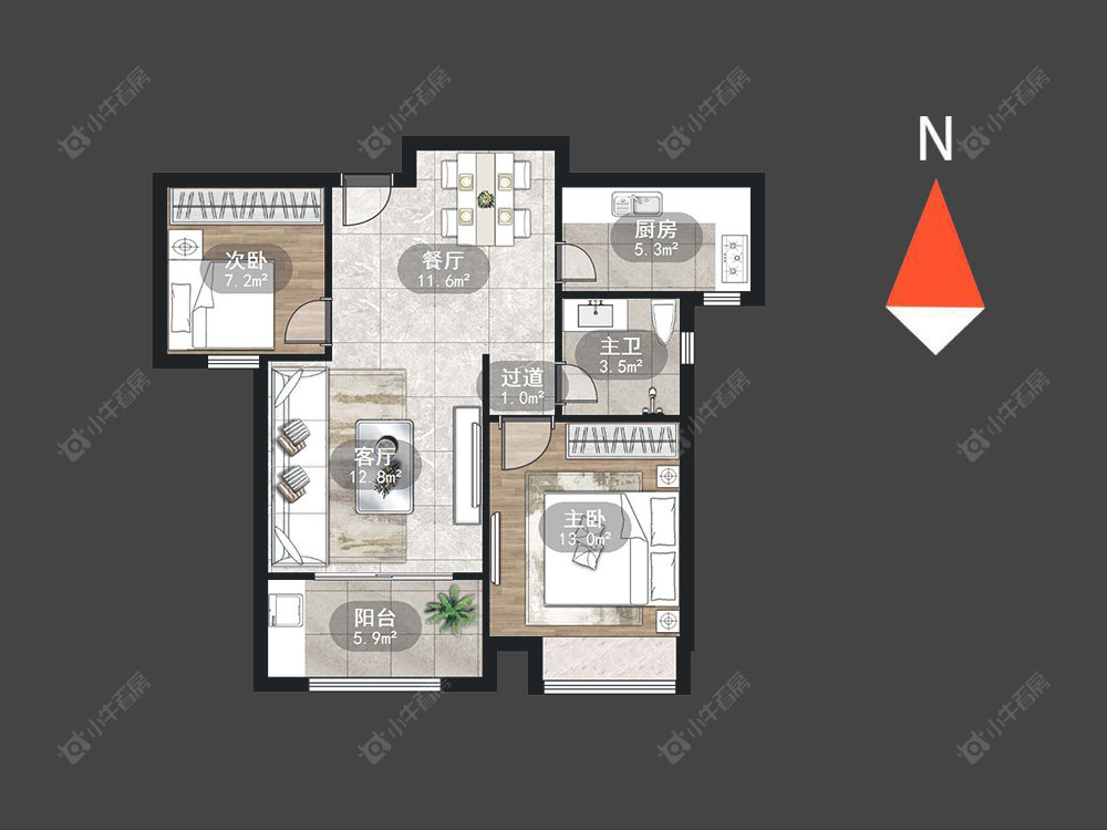 新城公馆天域房源户型图 常州新城公馆天域在售二手房源户型图_小牛看房