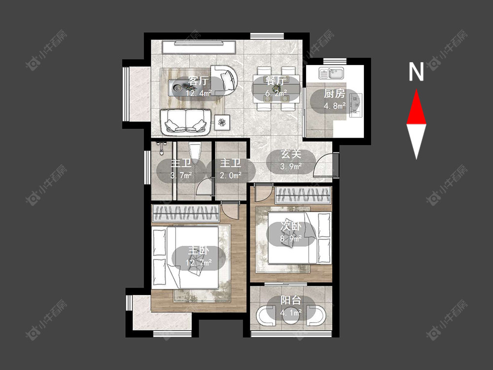 新城公馆风尚房源户型图 常州新城公馆风尚在售二手房源户型图_小牛看房