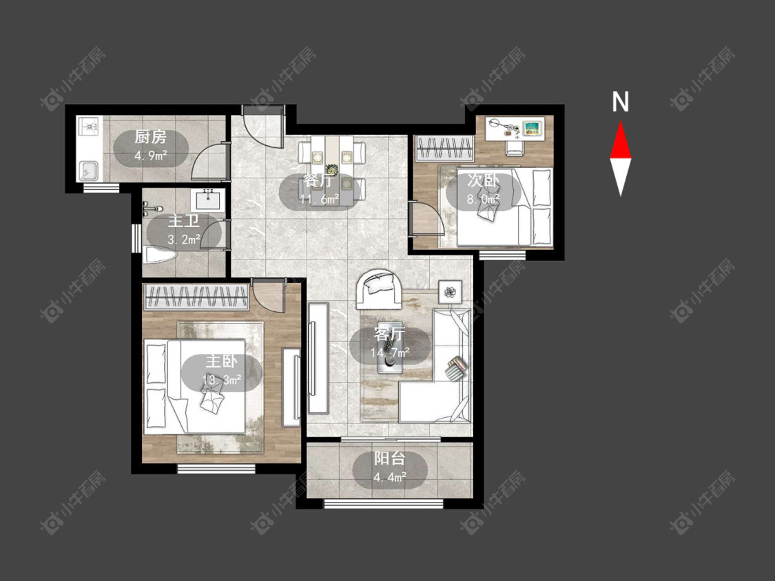 常州嘉禾尚郡在售二手房源户型图_小牛看房