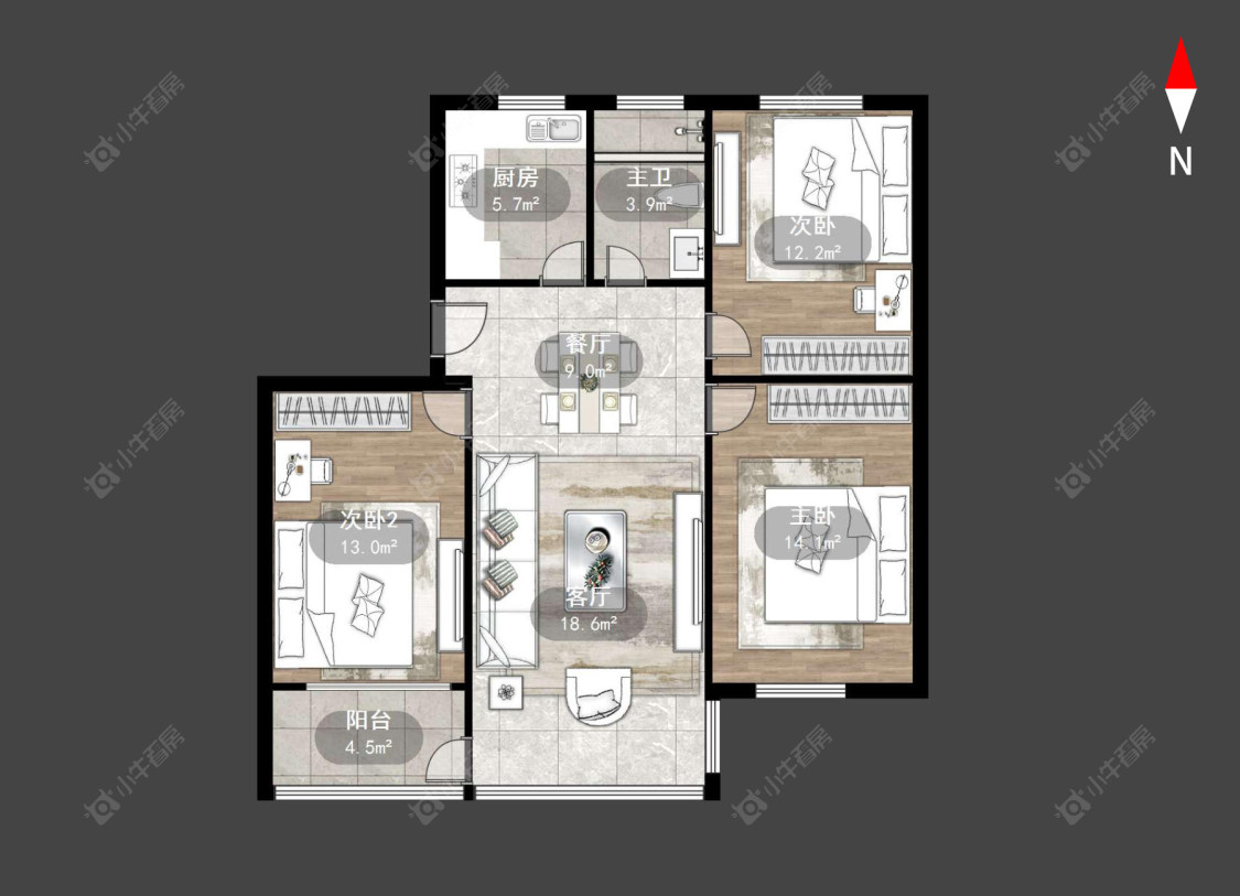 常州浦南南村在售二手房源户型图_小牛看房