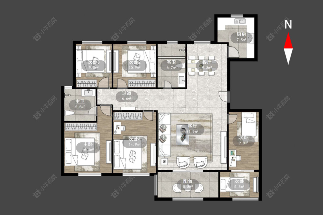 常州新城南都御苑在售二手房源户型图_小牛看房