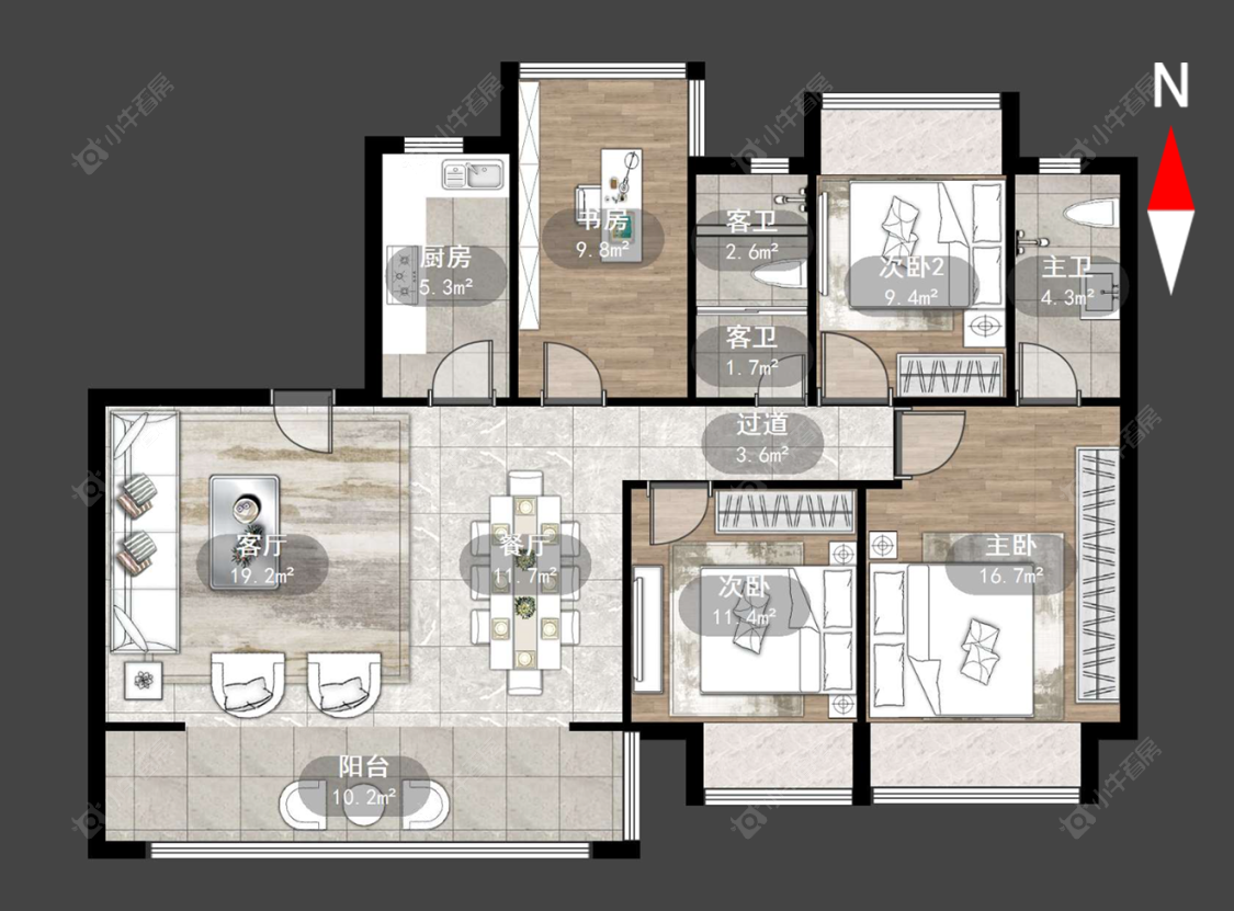 常州碧桂园碧玥和鸣在售二手房源户型图_小牛看房