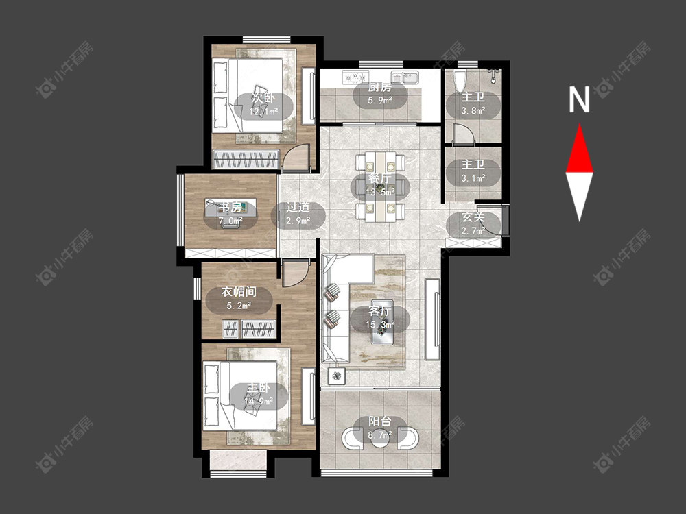 绿地香奈房源户型图 常州绿地香奈在售二手房源户型图_小牛看房