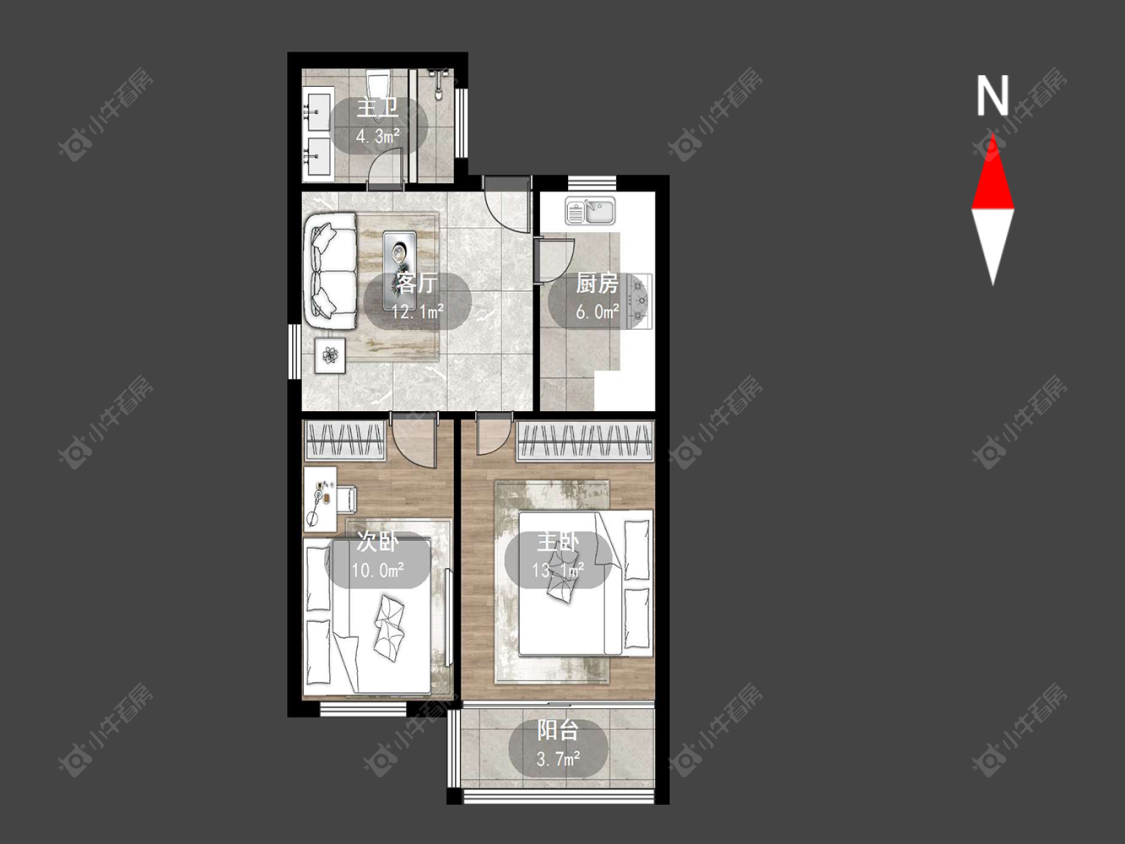 常州前桥新村在售二手房源户型图_小牛看房
