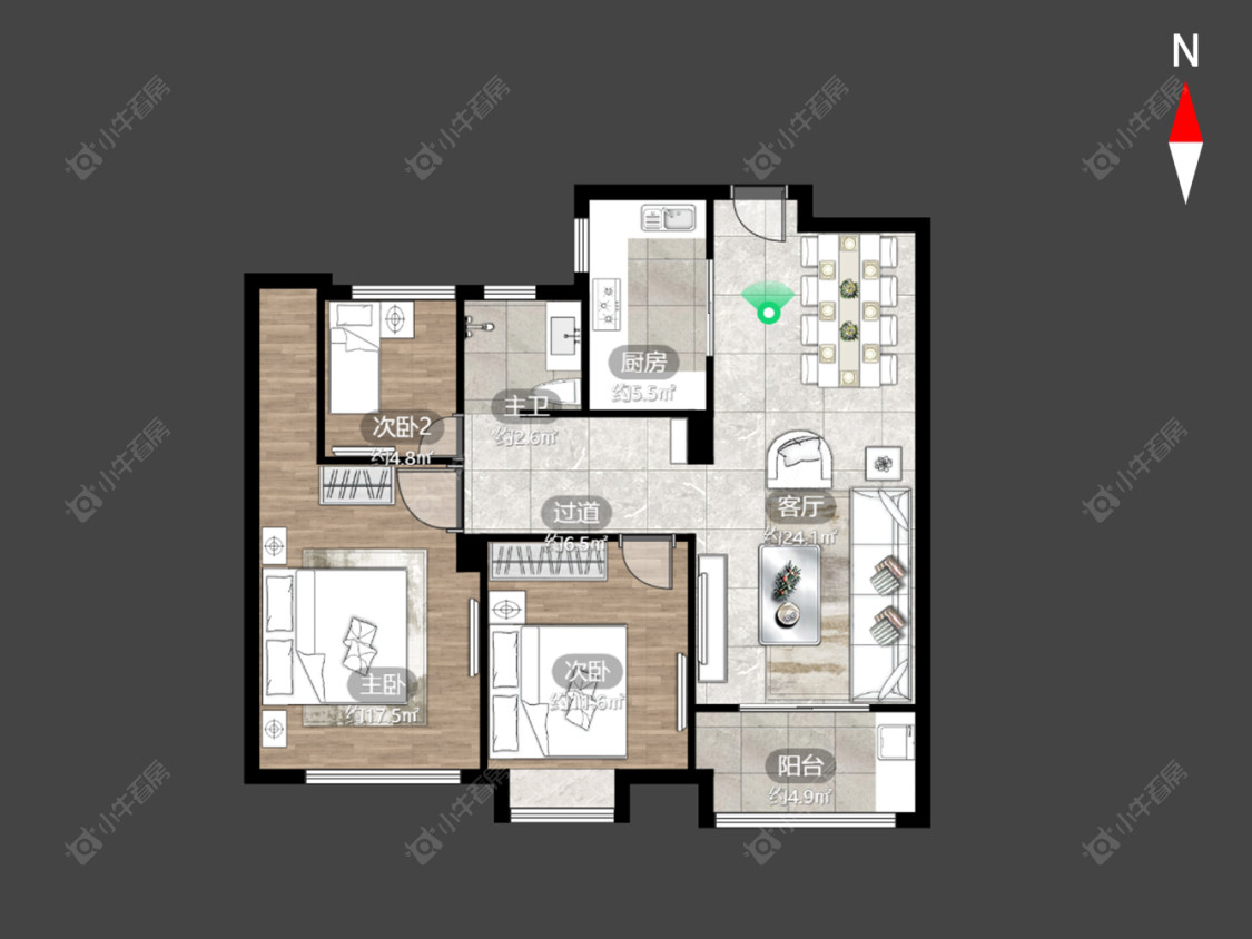 梧桐香郡二期房源户型图 常州梧桐香郡二期在售二手房源户型图_小牛看房