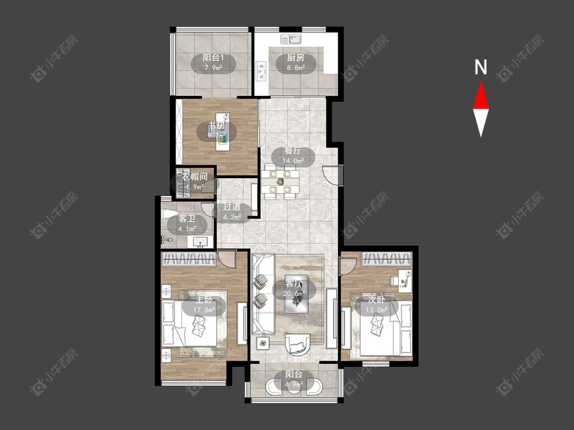 常州福缘雅居在售二手房源户型图_小牛看房