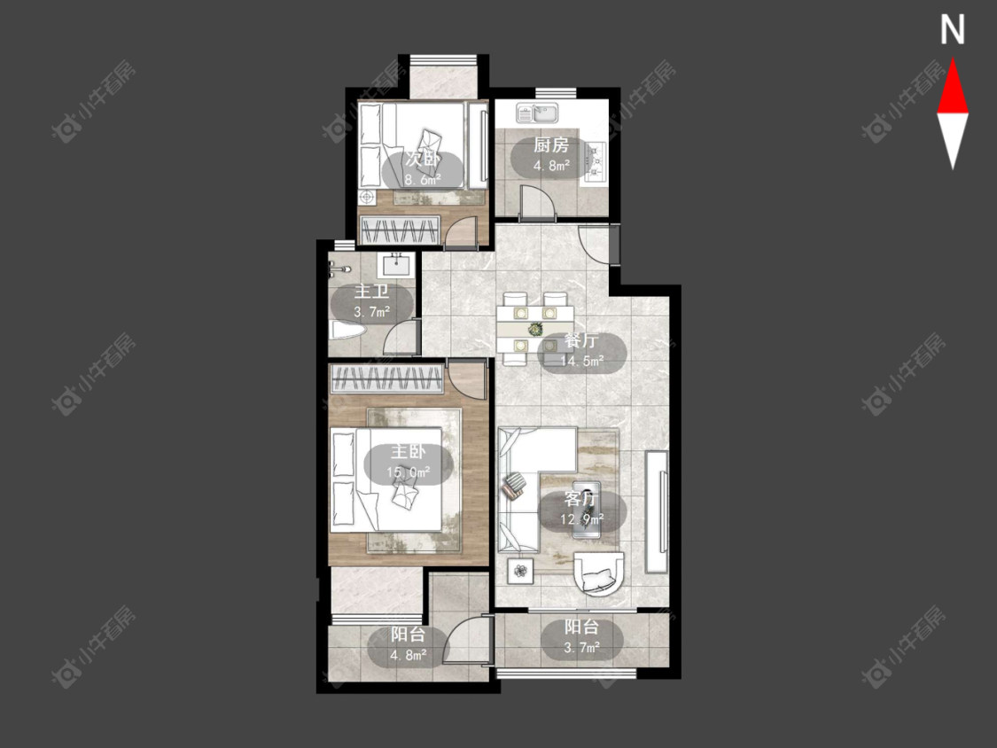 常州金色新城东区在售二手房源户型图_小牛看房