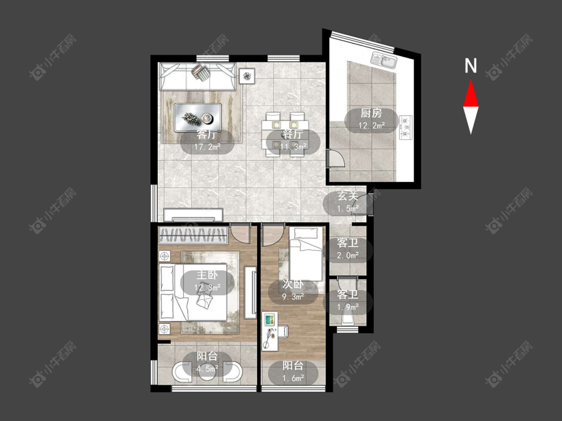 红梅新村房源户型图 常州红梅新村在售二手房源户型图_小牛看房