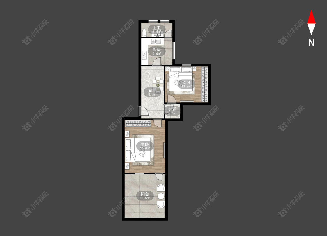 常州县北新村在售二手房房源户型图_小牛看房