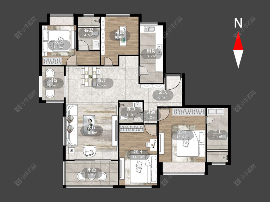 常州万科瑧湾汇（原蓝光黑钻）在售二手房源户型图_小牛看房