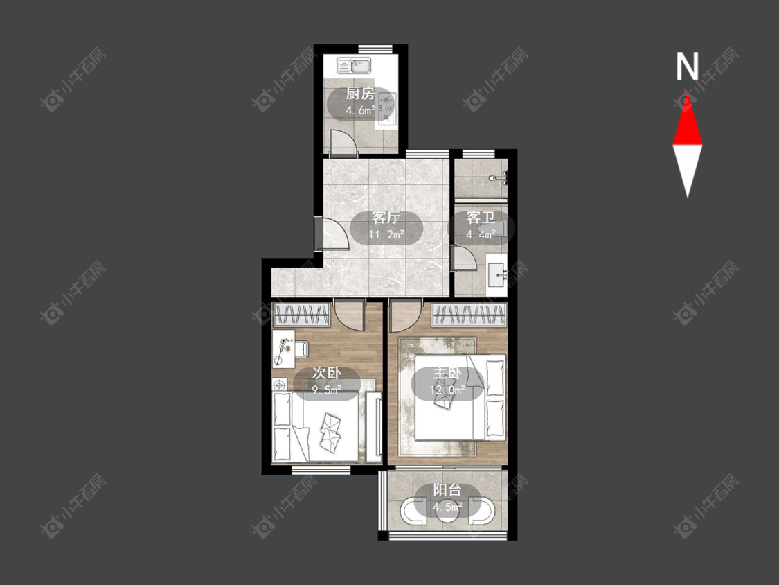 勤业四村北区房源户型图 常州勤业四村北区在售二手房源户型图_小牛看房