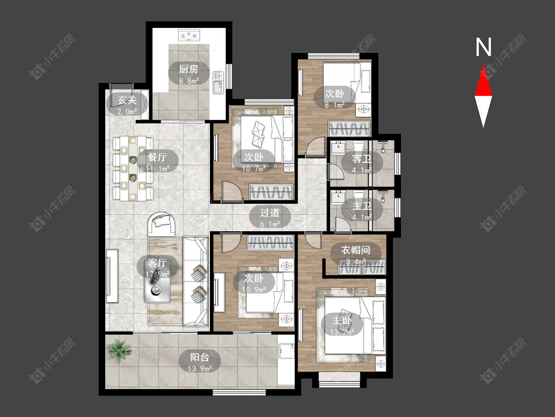 泰和之春房源户型图 常州泰和之春在售二手房源户型图_小牛看房